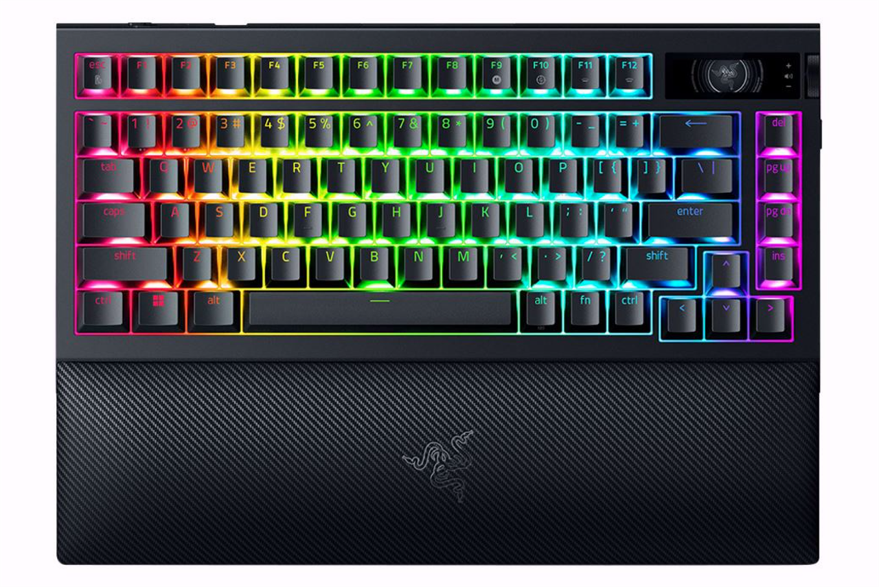 Razer BlackWidow V4 Pro 75% Hot-swappable Wireless Mechanical Gaming Keyboard - Black